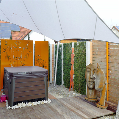 หน้าจอความเป็นส่วนตัวของ Laser Cut Corten Steel ตกแต่งภายนอกปรับแต่งได้