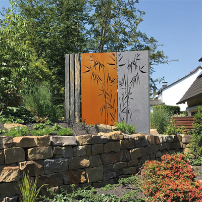 หน้าจอความเป็นส่วนตัวของ Laser Cut Corten Steel ตกแต่งภายนอกปรับแต่งได้