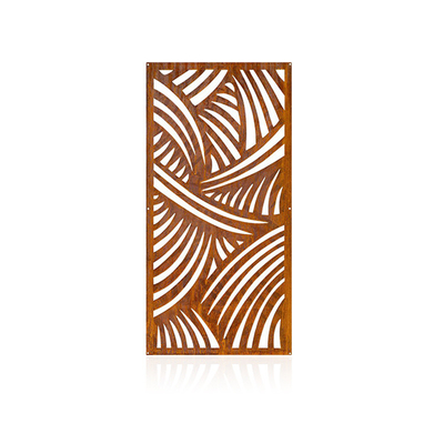 Weathering Steel Outdoor Metal Screen Divider Laser Cut สำหรับตกแต่ง