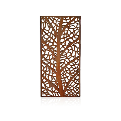 การปรับแต่งผลิตภัณฑ์สวนโลหะ Corten Steel หน้าจอตกแต่งความแข็งแรงสูง
