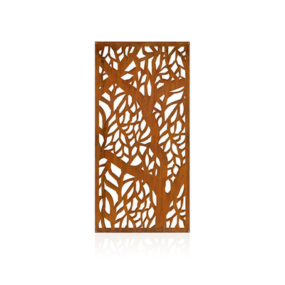 การปรับแต่งผลิตภัณฑ์สวนโลหะ Corten Steel หน้าจอตกแต่งความแข็งแรงสูง