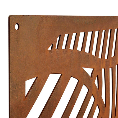 หน้าจอความเป็นส่วนตัวของโลหะตกแต่งกลางแจ้ง Corten Steel ขัดเงา Prerusted