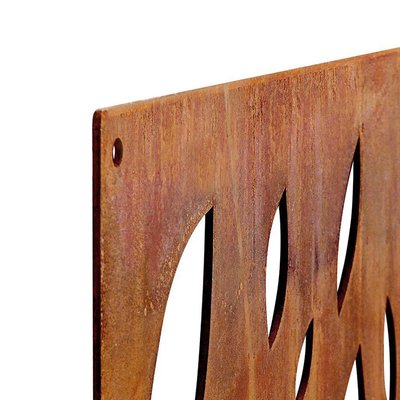 ผลิตภัณฑ์สวนโลหะตกแต่งศิลปะ Corten Steel Privacy Panels Weather Proof