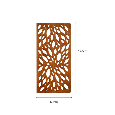 ผลิตภัณฑ์สวนโลหะตกแต่งศิลปะ Corten Steel Privacy Panels Weather Proof