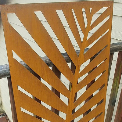 ตกแต่งภายนอก มุ้งลวดเหล็กดัด Corten Steel หนา 2.5 มม