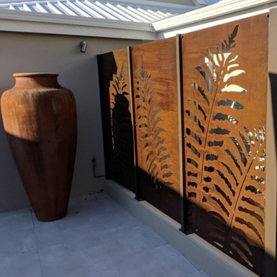 แผงหน้าจอเหล็ก Corten ผลิตภัณฑ์โลหะตกแต่งสวนที่เป็นสนิม OEM ODM