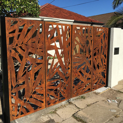 แผงความเป็นส่วนตัว Corten Steel สำหรับตกแต่งสวนเป็นมิตรต่อสิ่งแวดล้อม