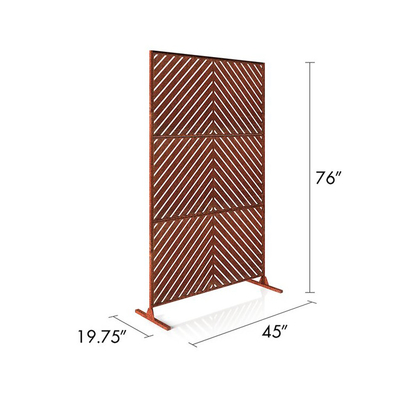 ผนังกั้นห้อง Corten Steel Garden Screen ที่ปรับแต่งได้
