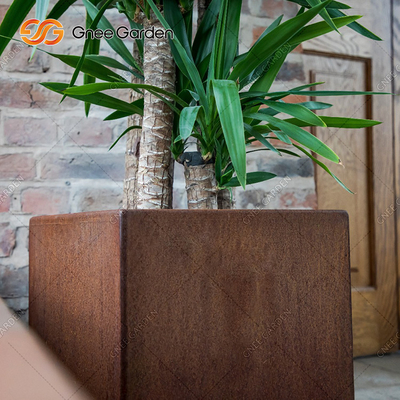 SGS TUV ในร่มกลางแจ้งชาวไร่โลหะ Corten กล่องหน้าต่างเหล็กต่อต้านริ้วรอย