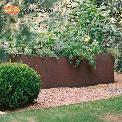 1200 * 500 * 600mm Corten Steel Vegetable Planters กล่องชาวไร่โลหะสนิม