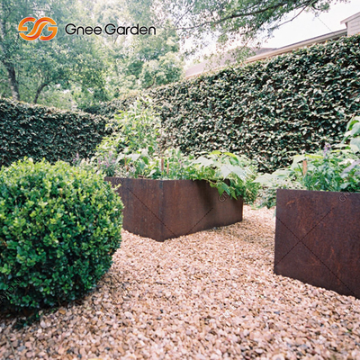 1200 * 500 * 600mm Corten Steel Vegetable Planters กล่องชาวไร่โลหะสนิม
