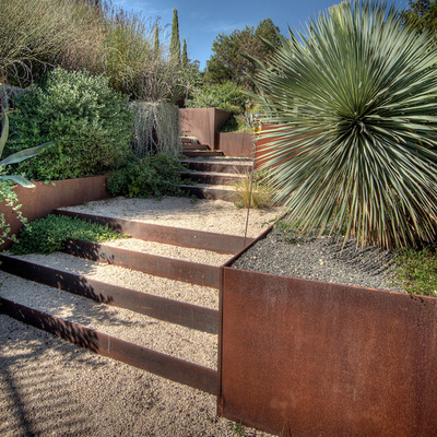 เตียงสวนยกเหล็ก TUV Corten 65l * 65w * 30h ซม. ทาสีเอง