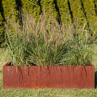 OEM ODM Corten Steel Raised Beds เตียงผักยกโลหะป้องกันการกัดกร่อน