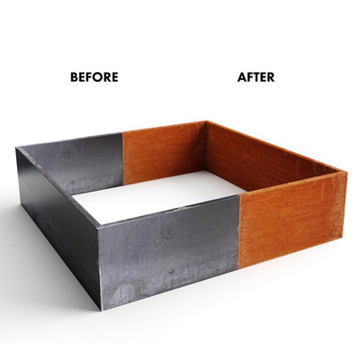 OEM ODM Corten Steel Raised Beds เตียงผักยกโลหะป้องกันการกัดกร่อน