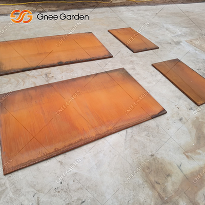 ชนบท Corten Steel โลหะขนาดใหญ่กล่องชาวไร่สี่เหลี่ยมที่ถอดออกได้กลางแจ้ง