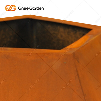 OEM ODM ตกแต่ง Corten Steel Garden Planters Corten Plant Pot ต่อต้านการสึกหรอ