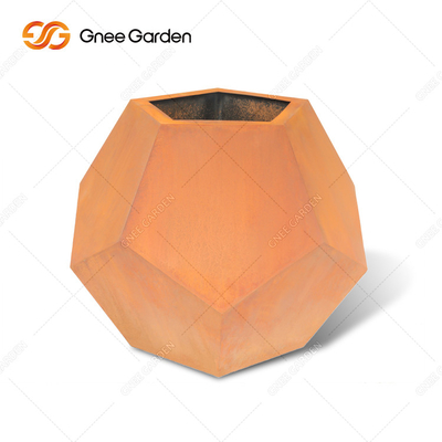 OEM ODM ตกแต่ง Corten Steel Garden Planters Corten Plant Pot ต่อต้านการสึกหรอ
