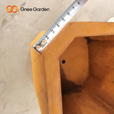 สวนกลางแจ้งภูมิทัศน์ Corten Steel Planter Box Rustic Weathering Resistant