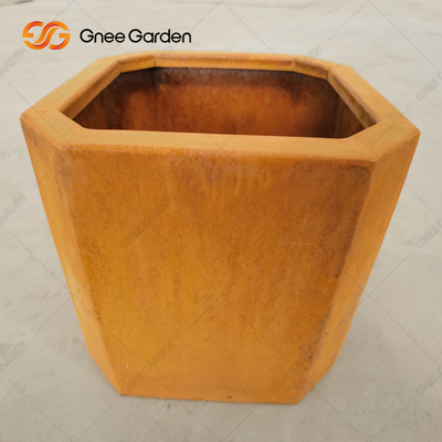 สวนกลางแจ้งภูมิทัศน์ Corten Steel Planter Box Rustic Weathering Resistant