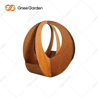 ชาวไร่โลหะกลางแจ้งที่ทันสมัยสีแดงสนิมชาวไร่เหล็ก Corten ที่ปรับแต่งได้