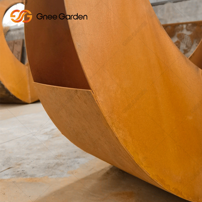 ชาวไร่โลหะกลางแจ้งที่ทันสมัยสีแดงสนิมชาวไร่เหล็ก Corten ที่ปรับแต่งได้