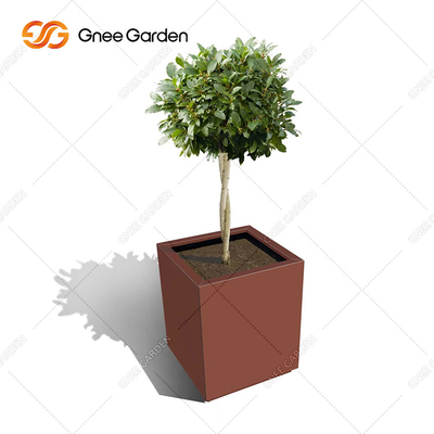 Corten Steel Metal Garden Planters กล่องสีสนิมกลางแจ้ง