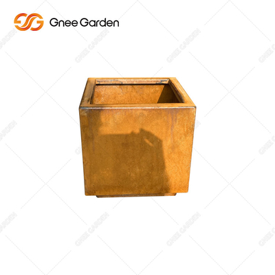 Corten Steel Metal Garden Planters กล่องสีสนิมกลางแจ้ง