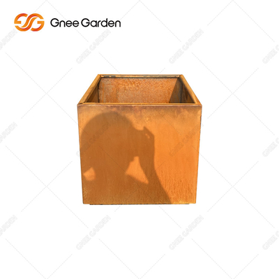 Corten Steel Metal Garden Planters กล่องสีสนิมกลางแจ้ง