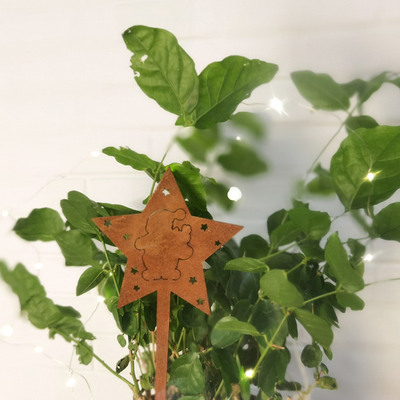 รูปดาว Weathering Steel Metal Garden Ornaments ตกแต่งคริสต์มาส