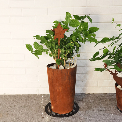 รูปดาว Weathering Steel Metal Garden Ornaments ตกแต่งคริสต์มาส