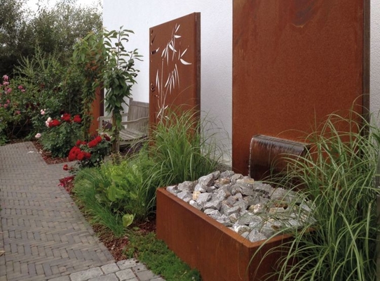 น้ำพุเหล็ก Corten กลางแจ้งที่ทันสมัยสำหรับตกแต่งสวน