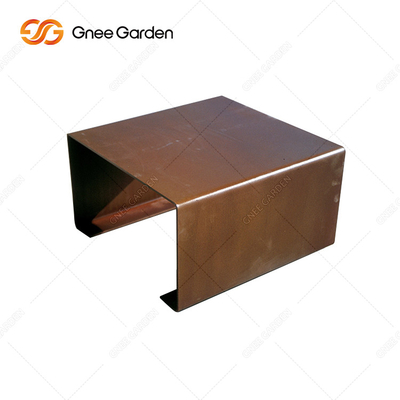 OEM ODM ยินดีต้อนรับ Rusty Red Outdoor Metal Furniture ม้านั่งในสวนโลหะ