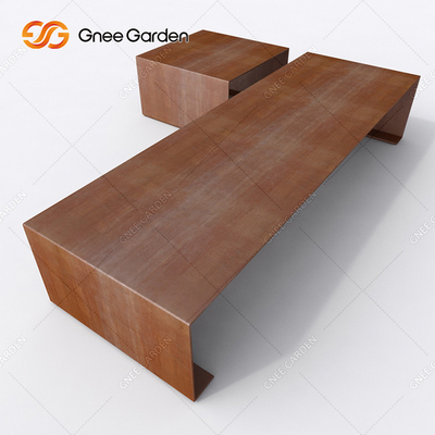 ความหนา 1.5 มม. เฟอร์นิเจอร์โลหะกลางแจ้ง ม้านั่งเหล็กกลางแจ้ง Corten Steel