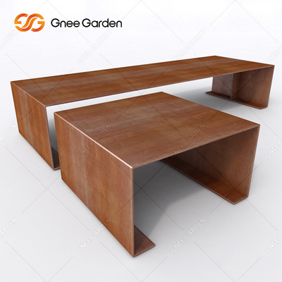 ความหนา 1.5 มม. เฟอร์นิเจอร์โลหะกลางแจ้ง ม้านั่งเหล็กกลางแจ้ง Corten Steel