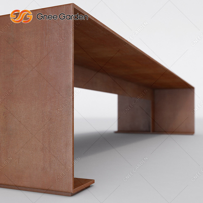ความหนา 1.5 มม. เฟอร์นิเจอร์โลหะกลางแจ้ง ม้านั่งเหล็กกลางแจ้ง Corten Steel