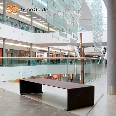 1800mmx510mm เฟอร์นิเจอร์โลหะกลางแจ้ง Corten Steel Bench สำหรับพื้นที่สาธารณะ