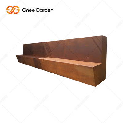 OEM ODM ยินดีต้อนรับ Rusty Red Outdoor Metal Furniture ม้านั่งในสวนโลหะ