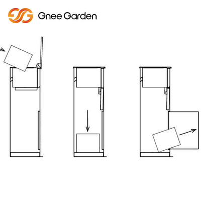 กำหนดเอง Corten Steel Outdoor Metal Furniture กล่องจดหมายเหล็กแนวตั้ง