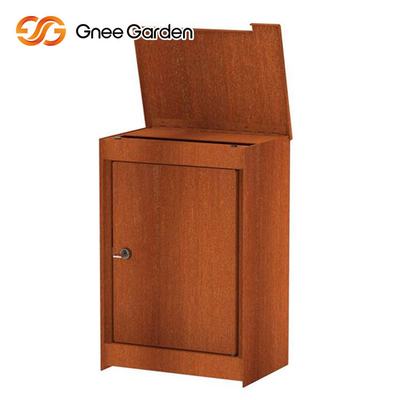 กำหนดเอง Corten Steel Outdoor Metal Furniture กล่องจดหมายเหล็กแนวตั้ง