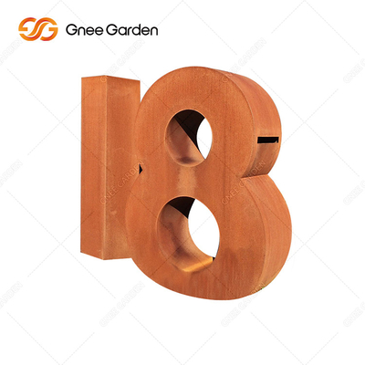 400mm Corten Steel Free Standing Letter Box Outdoor สำหรับบริการไปรษณีย์