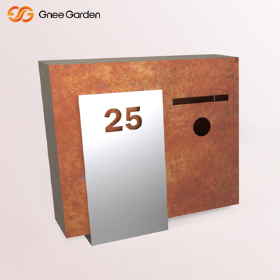 กล่องจดหมาย Corten Steel แบบกันสนิมแบบโบราณ 1000 * 800mm