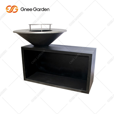 Modular Corten Steel Outdoor Cooking Grills ความหนา 3 มม. ระบบจุดระเบิดด้วยไฟฟ้า
