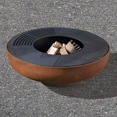 บริการ OEM Corten Steel เตาทำอาหารกลางแจ้ง การเผาไหม้ไม้