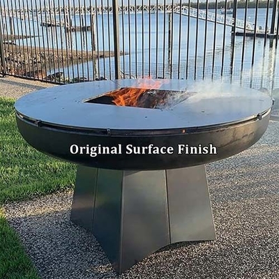 Corten Steel KD Outdoor BBQ Fire Pit Round Pre สนิม