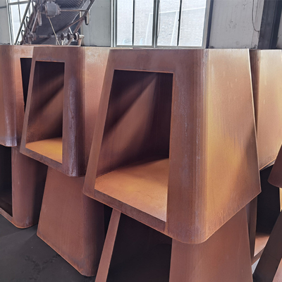 หลุมไฟบาร์บีคิว Corten Steel แบบเคลื่อนย้ายได้หนา 3 มม. ขนาดที่กำหนดเอง