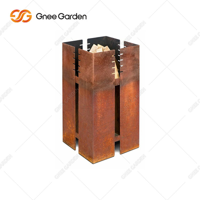 Corten Steel Bbq Charcoal Grill Table หนา 3mm