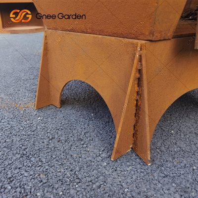 Corten Steel เตาถ่านสำหรับทำอาหารกลางแจ้งสำหรับบาร์บีคิว