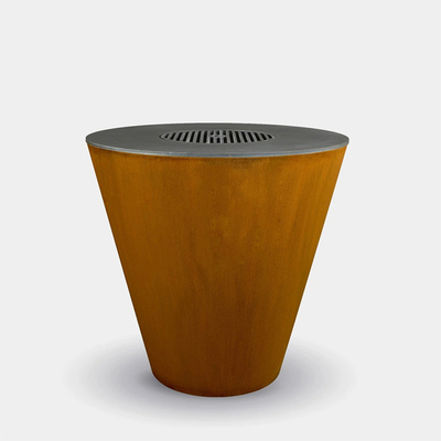 ฟืนที่เผาไหม้ Corten Steel เตากลางแจ้งเตาย่างสำหรับตั้งแคมป์ในสวน