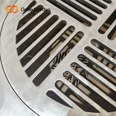 หลุมไฟเหล็ก Corten บาร์บีคิวกลางแจ้งพร้อมที่เก็บฟืนหลังบ้านสีสนิม