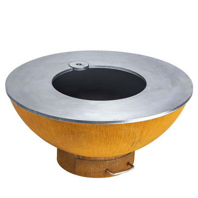 ตะแกรงเหล็ก Corten Steel แบบกลมสำหรับงานหนัก 70 * 70 * 35 Cm